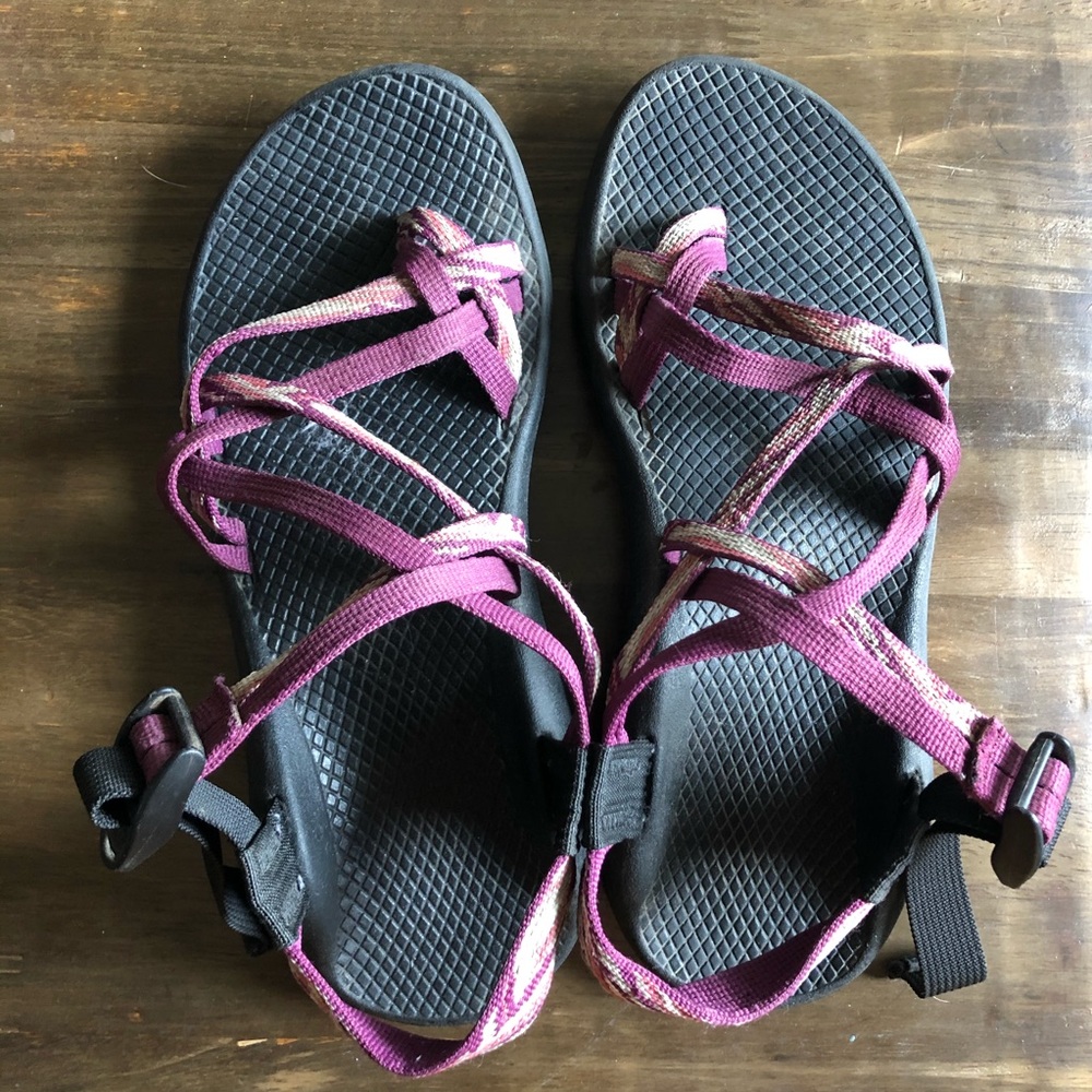 Chaco Women’s size 8 Purple/Stripe Double Strap